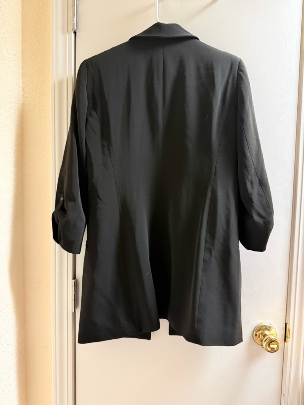 Renuar Black Open-Front Blazer with 3/4 Sleeves - Picture 2 of 4
